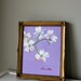 Canvas Framed Art Original Ornate Gold Frame Floral Artwork Painting Purple Nursery Baby Girls Room Gilded Wall