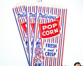 25 Clown Popcorn Bags - Fun Retro Circus Popcorn Bags - Wedding Favor Bags - Birthday Party Il_170x135