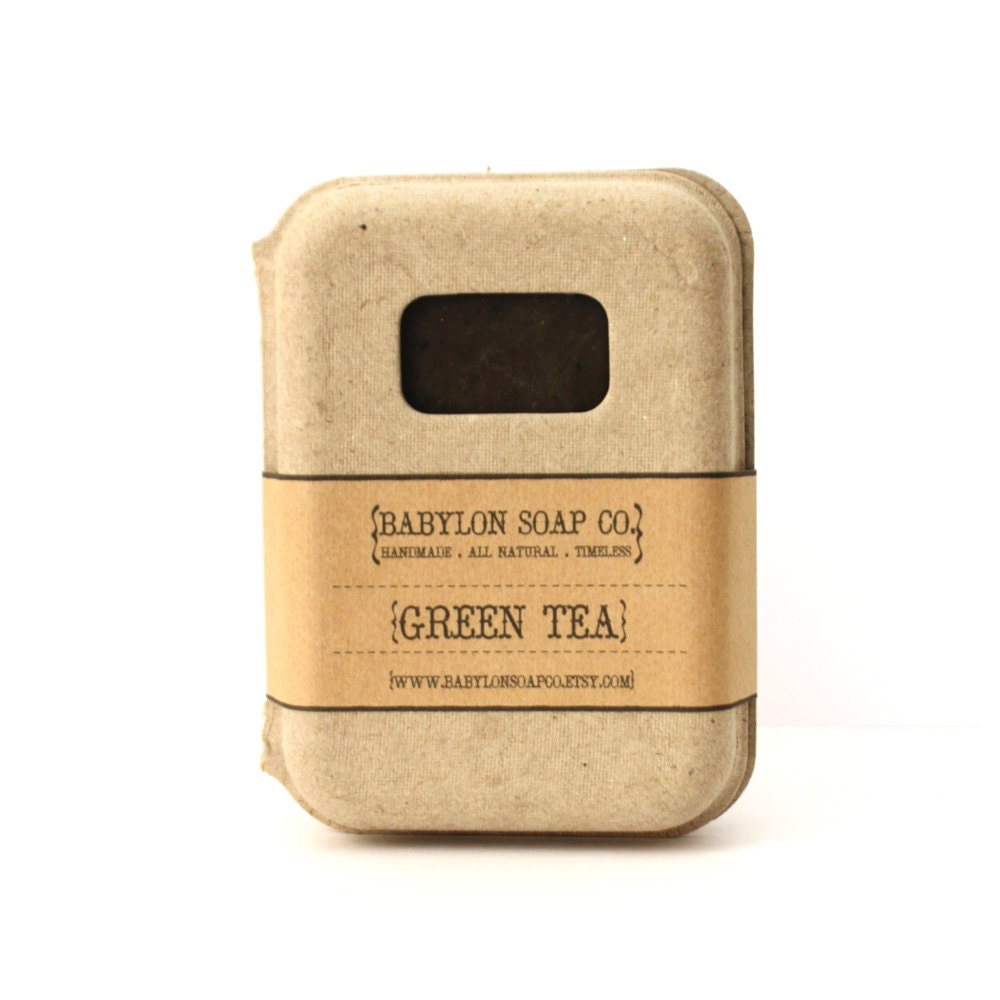 CLOSEOUT . Green Tea Soap . All Natural Soap . Handmade Soap . Unscented Soap . Hot Process Soap . Vegan Soap