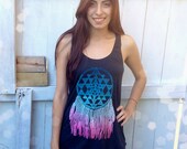 SRI YANTRA OMBRE Dream Catcher Racerback Tank