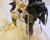 THEME WEDDINGS - Leather BOUQUET(s) - Recycled Leather, Eco-Friendly Weddings - Deposit 100 Dollars, Samples shown are nfs, sold