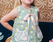 Custom Order Pinafore Top & Pantallons with lace overlay