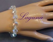 Vintage LAGUNA Large AB Crystal Bracelet, New Old Stock, Original Tag