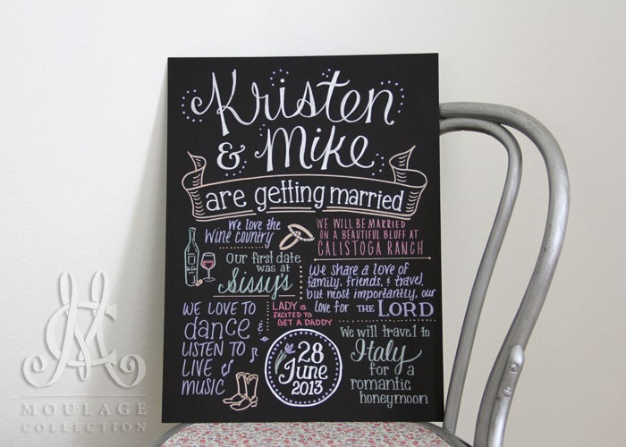 THE ORIGINAL Favorite Things Poster for a couple, wedding, Save the Date, anniversary