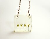 Dried Pressed Leaves Necklace - Valentine gift - pressed flower jewelry