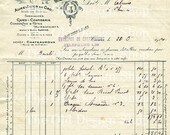 VINTAGE FRENCH INVOICE Dec 21 1920 Digital Collage Sheet for Cardmaking Scrapbooking Altered Art Mixed Media