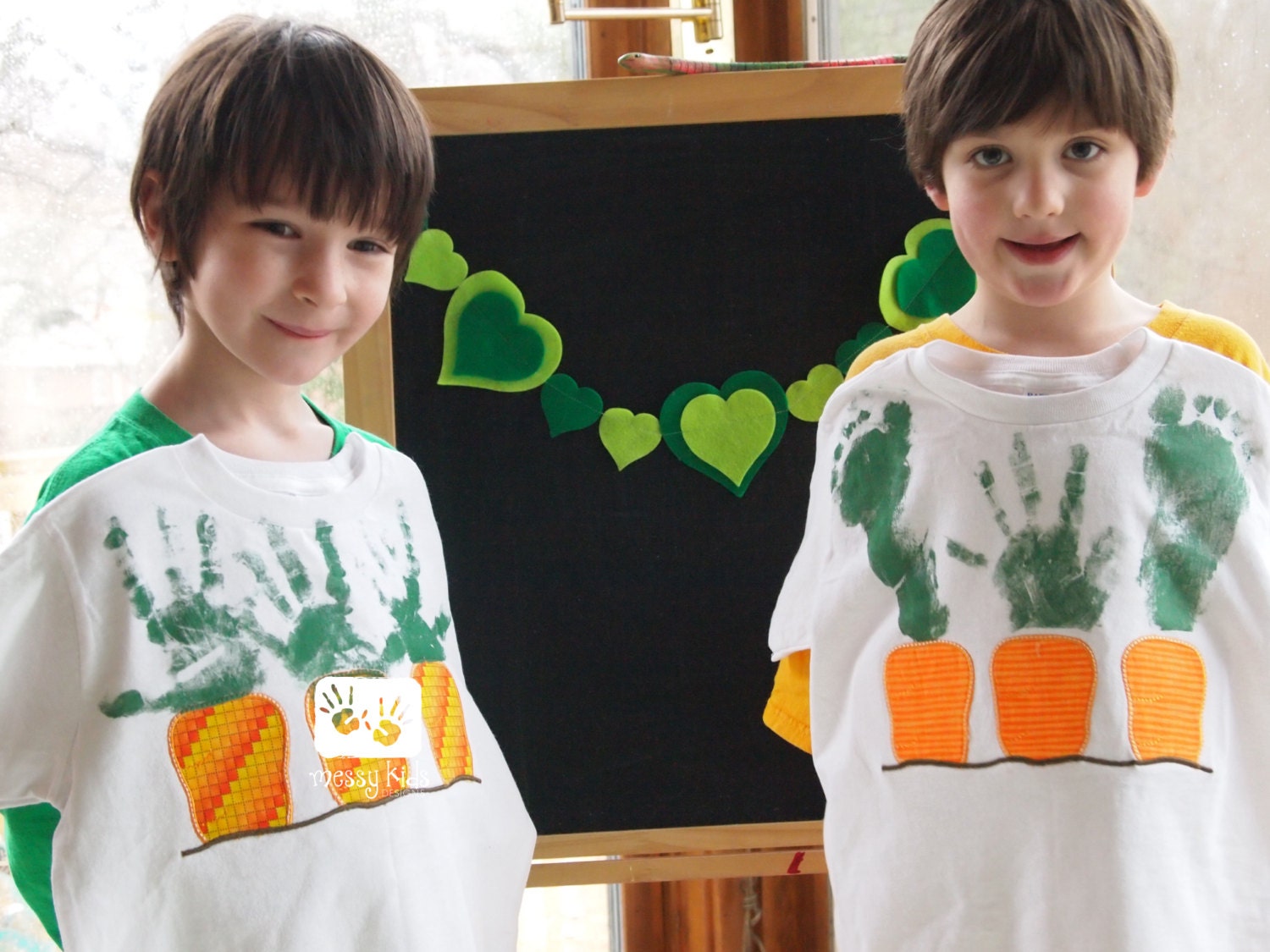 Personalized DIY Handprint or Footprint Easter Carrot Shirt