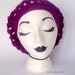 Crochet Slouchy Hat - Slouching Lotus Hat - Berry - Crochet Hat for Women - Slouchy Tam