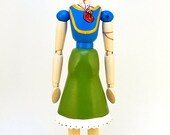 Frida Kahlo Love Art Doll - Sculpture - Unusual Art - Articulated Wooden Figure - Original Pop Art - Hand painted