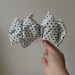 1980s Large Polka dot Bow / Big Hair Bow / Hair Accessory /
