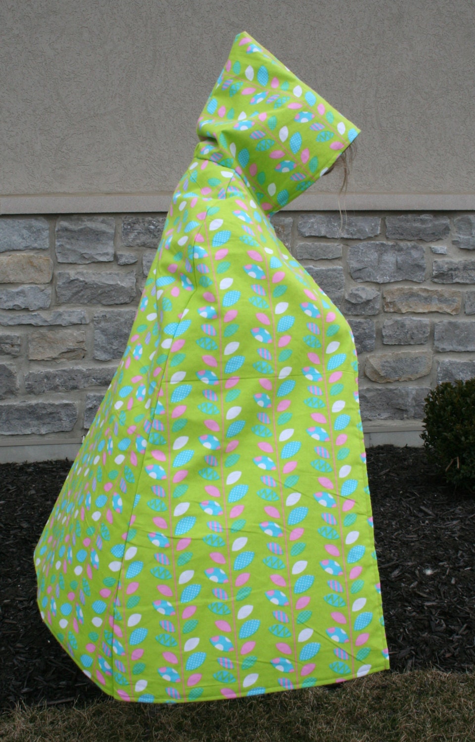 Princess Cloak - Green w/ Pink, White and Blue