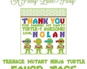 Custom TMNT  Favor Tags - Teenage Mutant NInja Turtle Party - Party Supplies