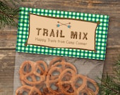 Camp Bag Toppers or Menu Cards - Camp Theme - DIY Printable