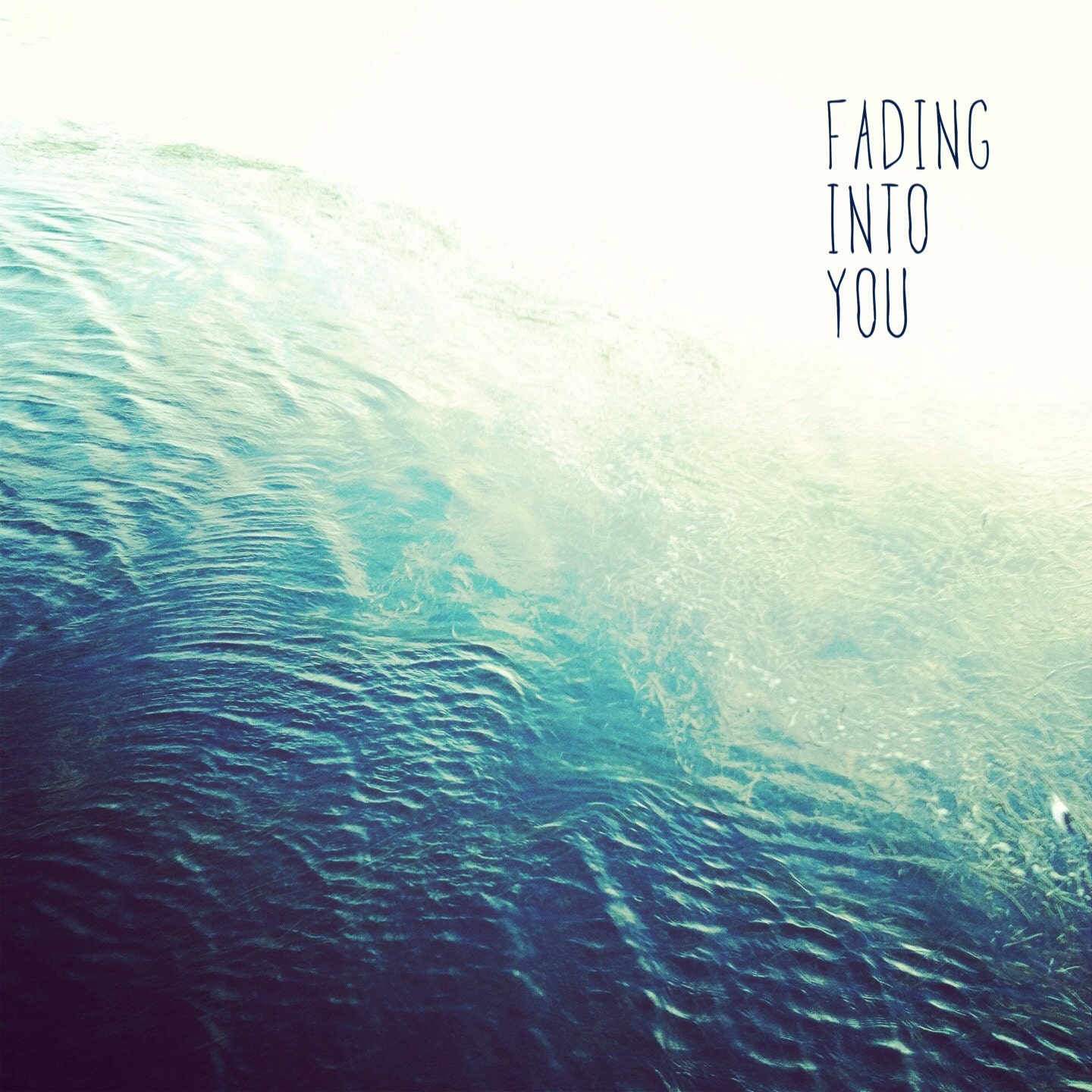 fading into you, notecard, 10 x 10cm blank photo card, premium quality