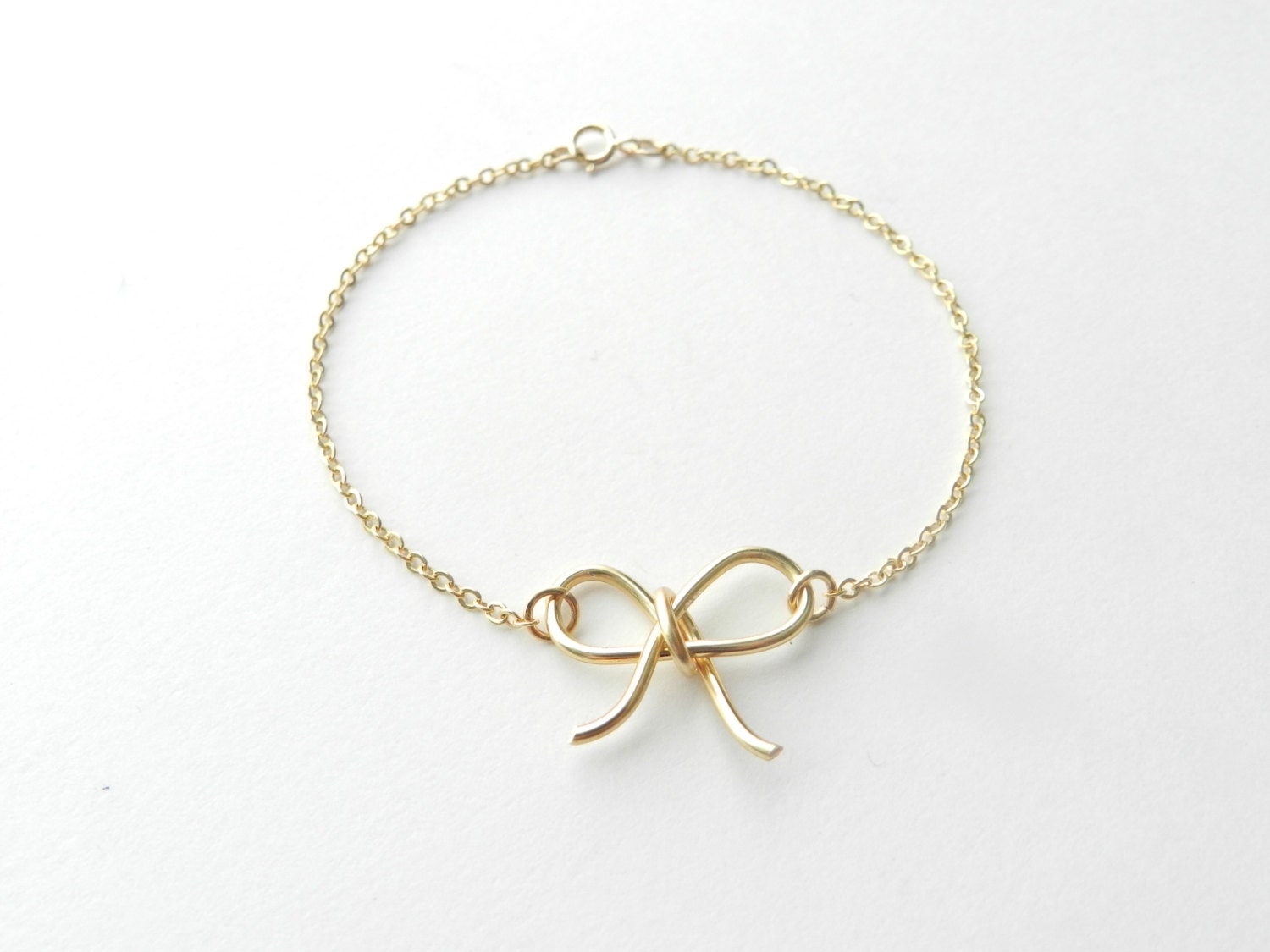 Darling Bow bracelet. 14k gold filled.