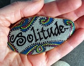 Solitude / Painted Rock / Sandi Pike Foundas / Cape Cod Sea Stone
