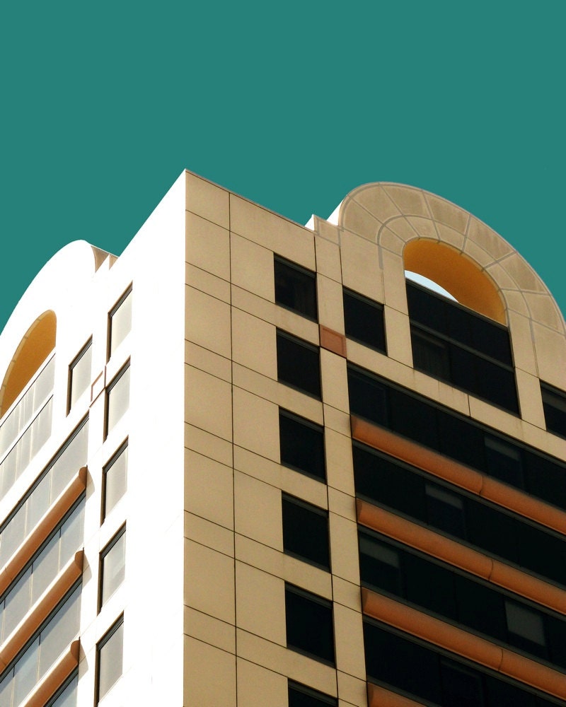 8x10 - Urban Pop No. 2 - Modern Architecture Photography, Surreal City Art Print, Digital Collage