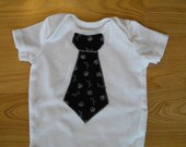 Jack Skellington Tie Onesie - 0-3, 6-9, or 18 month - Ready to ship