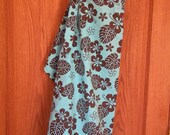 Blue and Brown Tropical Hibiscus Nursing Cover