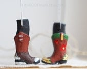 Cowboy and cowgirl LOVE . Set of 2 bookmarks . Unusual art bookmarks. Present for couple. Ohtteam