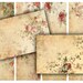 Vintage Floral Tags - Digital Collage Sheet Download - Set No.388