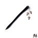 Luxury Hair Stick, ebony wood, hair pin, geisha hair stick, hand carved, Natural Hair Accessory, Handmade by MariyaArts