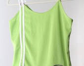 Pastel Green 90s CK Jeans Sporty Shiny Silky Strappy Tank Top