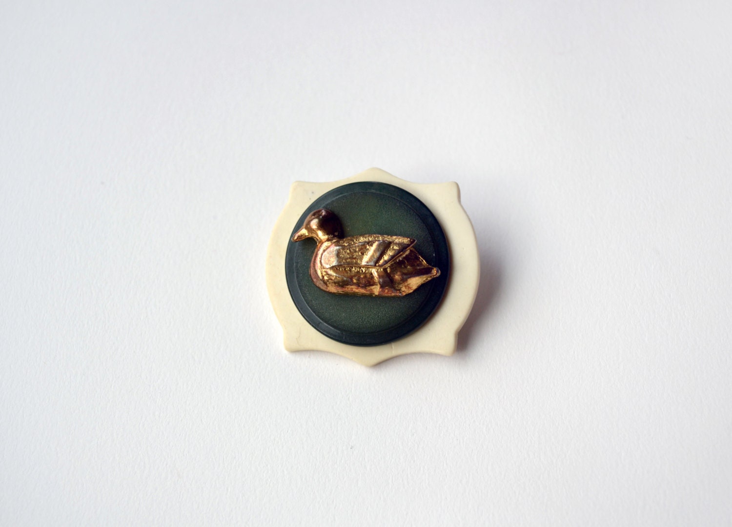 Unisex Pin Men's Brass Duck Vintage Lapel Flair Pin