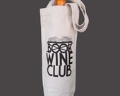 Recycled Cotton Canvas Wine Bag - Book Club