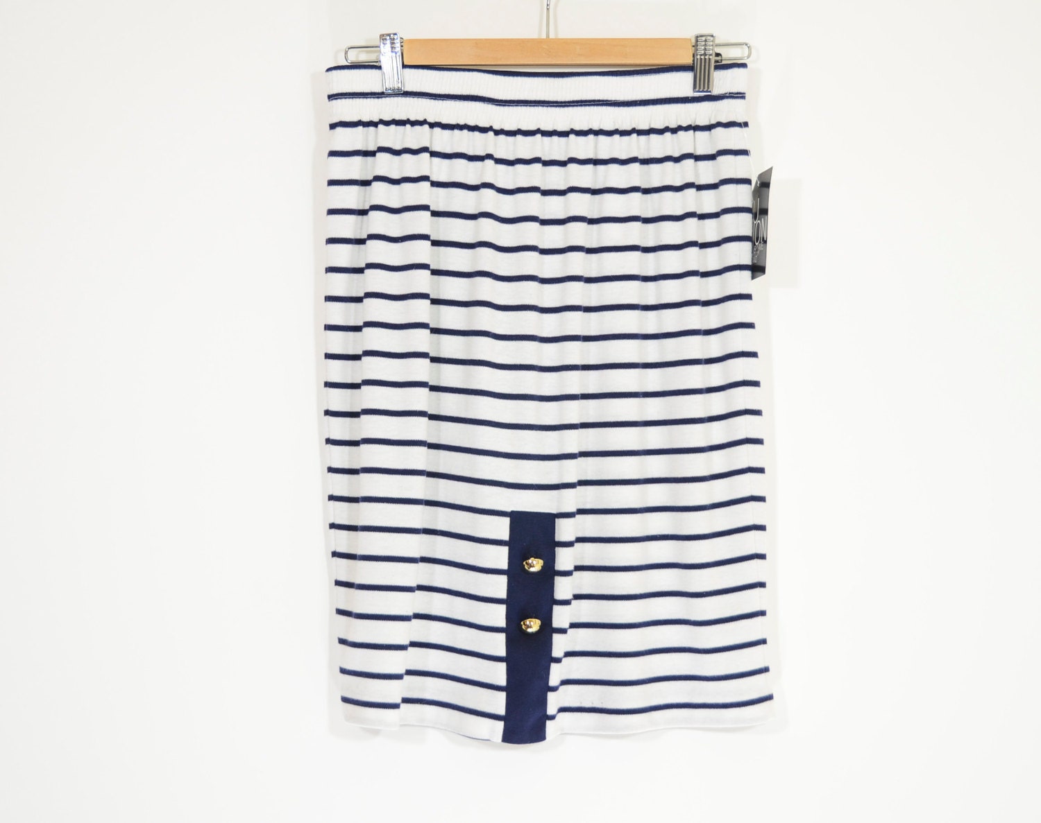 90s Striped Skirt Preppy Sailor Cotton Small