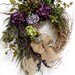 Elegant Country Wreath, Front Door Wreath, Everyday Wreath, Honeysuckle, Burlap Bow, Summer Wreath, Country Decor -- FREE SHIPPING