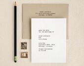 Typewriter Save the Dates - Letterpress Printed - Modern and Minimal (25)