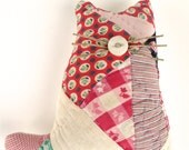 animal pillow, cat lover, vintage quilt, cat pillow, decorative country pillow, teacher's gift by whimsysweetwhimsy READY TO SHIP