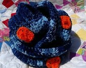 Finn the Goldfish Variegated Blue Crochet Round Nesting Baskets