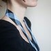 Suspenders original handmade sky blue cotton