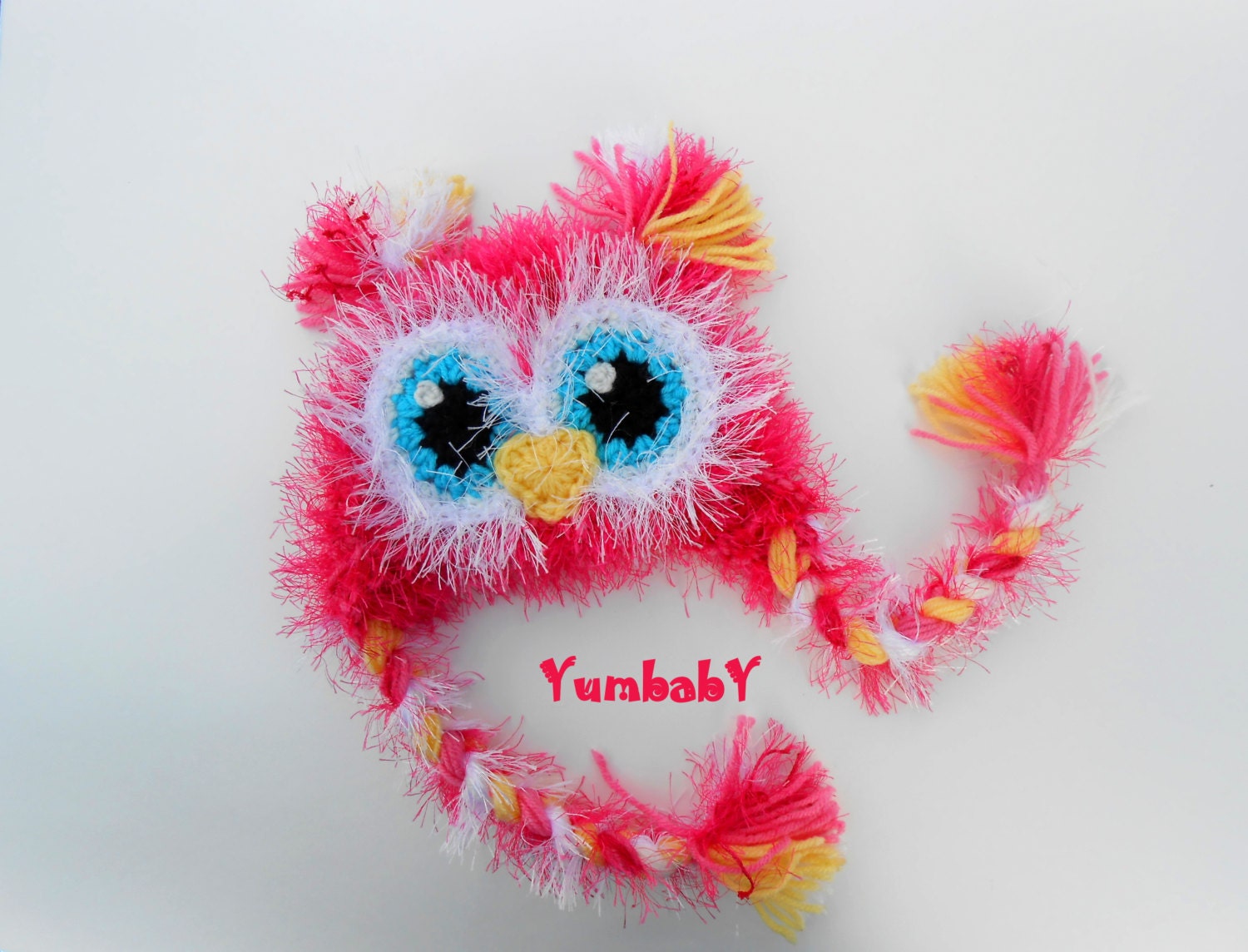 Pink Owl Hat for Baby Girls Newborn Photo Props Baby Clothes
