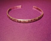 Sterling Silver Tropical Cuff, Handmade Silver Flower Bracelet, Floral Bangle, Hawaiian, Hawaii