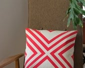 Monte Vista Hand Printed Pillow Cover in Red