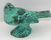 pantina bird - cast iron bird statue - cottage home decor