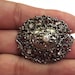 Vintage Jewelry, Rhinestone Brooch, Victorian Style Pin, Purple Stones, Faux Pearl Accent, Silver Tone