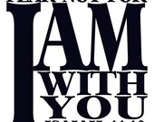Fear Not For I Am With You Art Printable Scripture Isaiah 41 10 Typography Print black white instant digital download