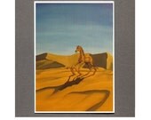 Rocking Horse Art Card, Surreal 5x7 Greeting Card