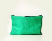 Clutch bag, Clutch purse , Vegan Leather, Emerald green