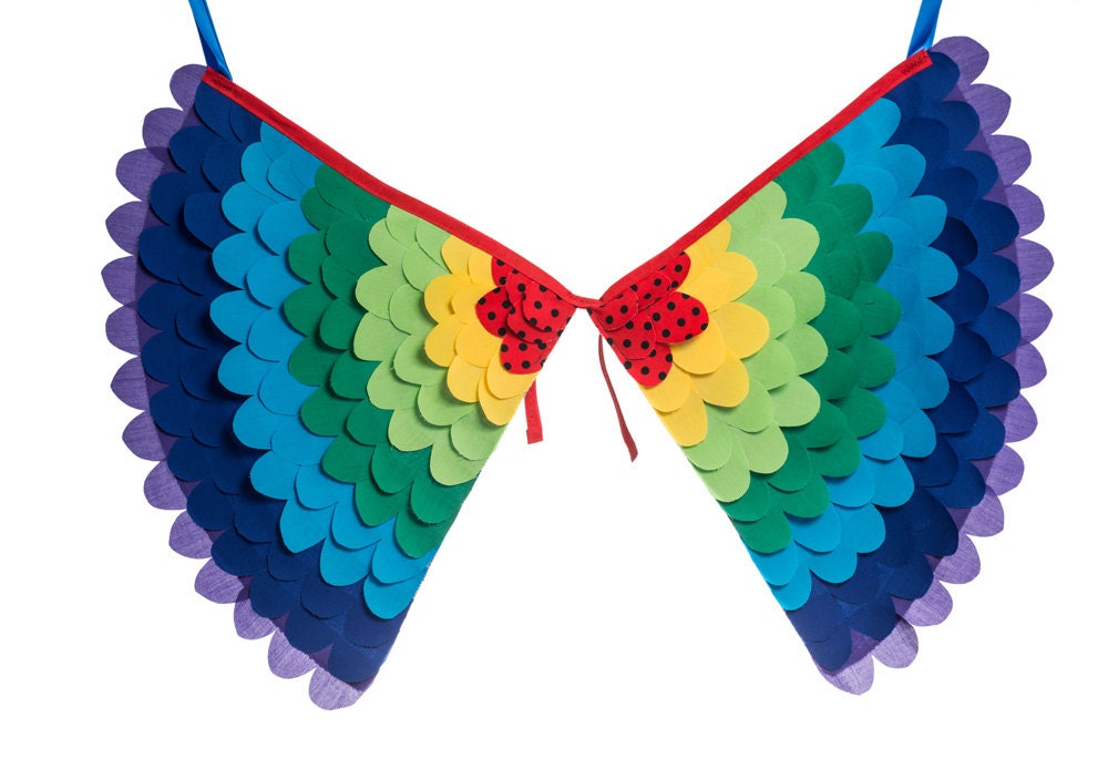 SMALL SIZE - Fancy Dress Costume Bird Wings, Fairy Wings, Super Hero Wings, Toddler Pretend Play Accessory - The Phoebe Wings