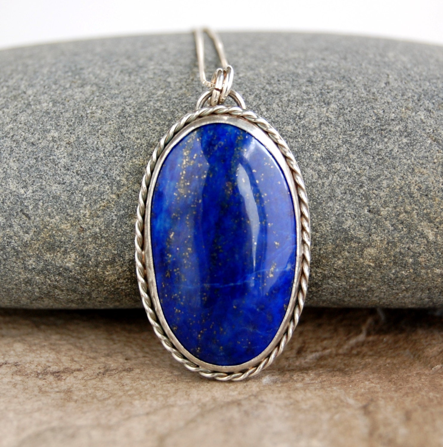Sterling Silver Lapis Lazuli Pendant
