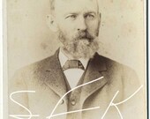 Digital Download Antique Cabinet Card: Adult Male Formal Portrait from Boston Massachusetts - Sepia Photography