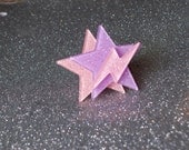 Space Pop - Jem Inspired Glitter Star and Lightning Ring