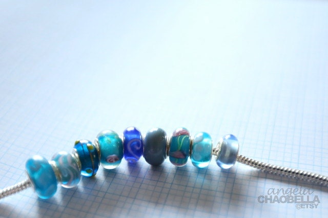Colorful murano charm (pack) for european charm bracelets