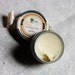 Natural Lip Balm Tin - Honey and Cooling Peppermint - Honey Bee / geometric eco friendly orange yellow