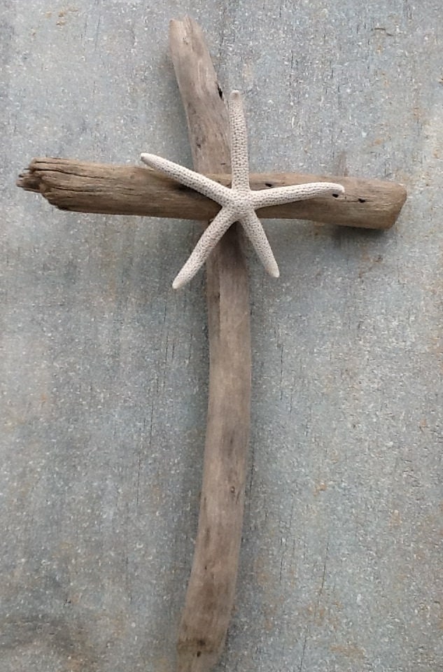 Driftwood Starfish Cross